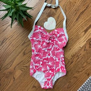 New w/tags Pistol Panties by Deborah Fleming sz 6 pink & cream 1-piece swimsuit